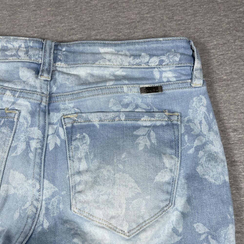 KanCan Jeans Womens 5/26 Blue Floral Flared Mid Rise Denim - Picture 9 of 11